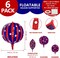 Latex Balloons Blue, Red & White Star Stripe 360° Round Balloons – 4th of July Patriotic Foil Balloons for Independence Day, Birthday, Baby Shower & Festive Party Decorations